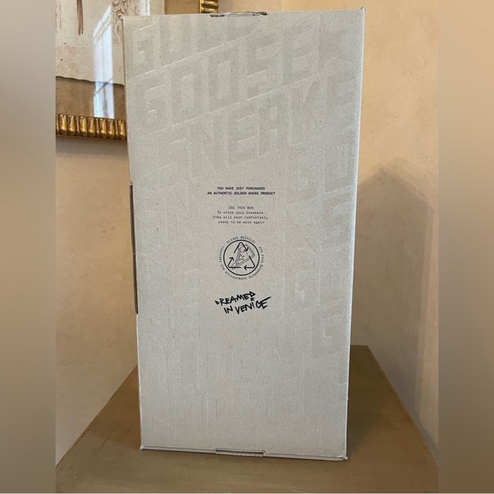 Golden Goose White and Tan Distressed Sneakers - Picture 9 of 10